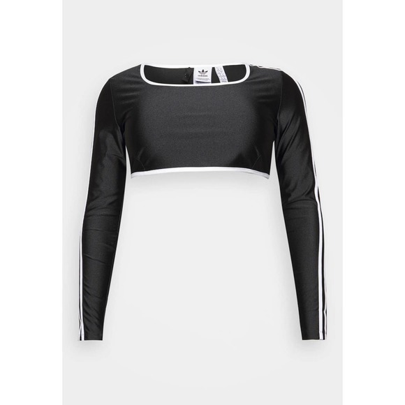 Adidas long Sleeve Bolero Top with White piping & Square Neckline - Picture 1 of 5